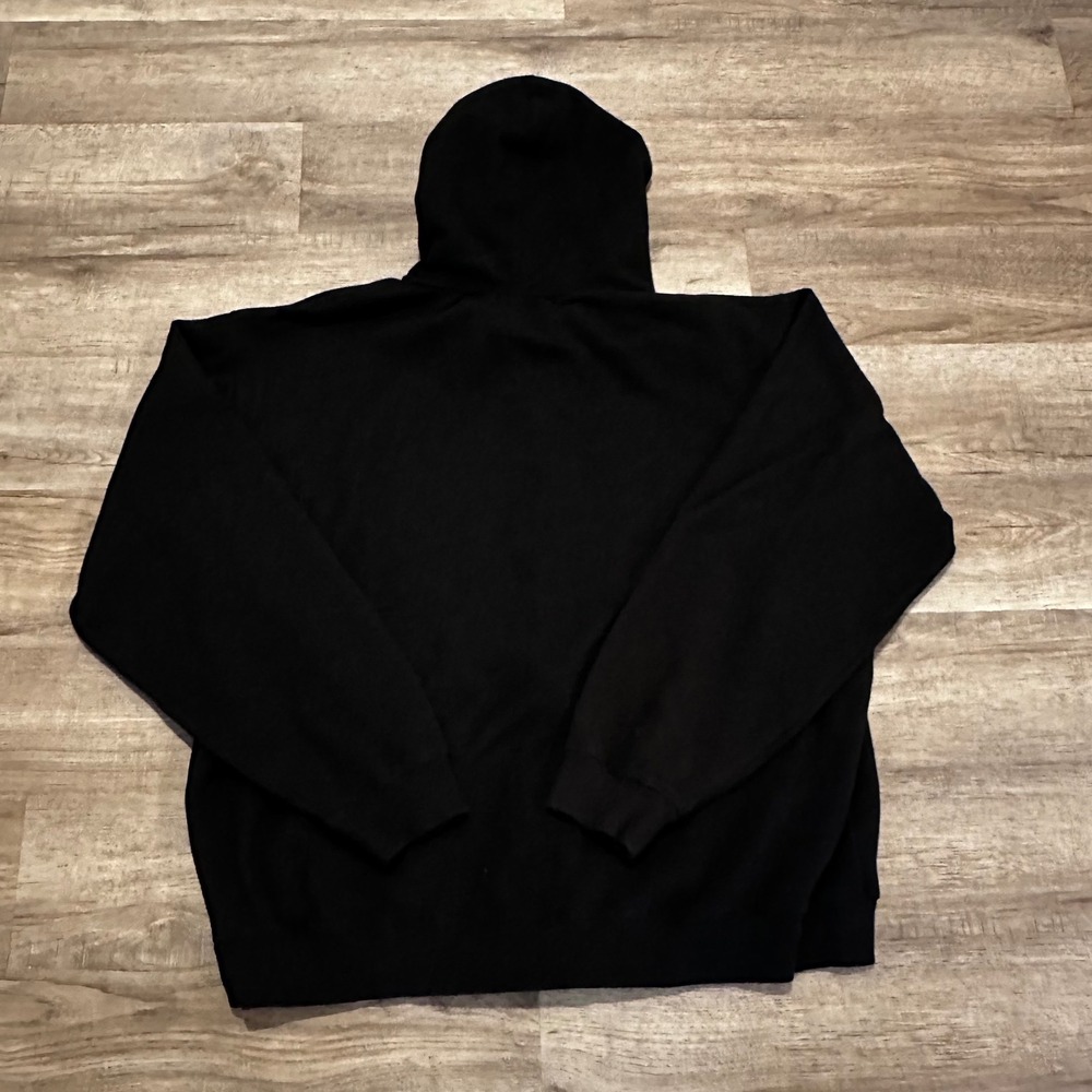 Vintage Avirex Zip Up Hoodie Mens Xxl Black Embroidered Eagle Crest Y2k Grunge View 2